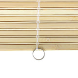 ORIENTAL Furniture Bamboo Cordless Window Shade - Natural 60" W Red Lantern