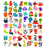 sinceroduct Sparkling 5D Diamond Sticker Kit for All Ages, 64 PCS Cute Animals & Dinosaurs, Eco-Friendly, Reusable & Easy DIY Art for Creative Fun and Learning sinceroduct