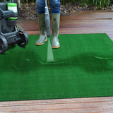 Rugshop Artificial Turf Solid Grass for Backyard, Garden, Patio, Balcony, Garage, Deck Indoor Outdoor Area Rug 5' x 7' Green Rugshop
