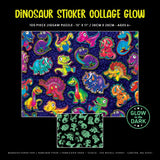 Ceaco - Glow in The Dark - Dinosaur Sticker Collage - 100 Piece Jigsaw Puzzle Ceaco
