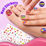 Kid Nail Art Kit for Girls, FunKidz Nail Studio Kits Size 17.91Wx12.4L with Peelable Nail Polish Nail Dryer Teens Makeup Mani Pedi Set Spa Party Gift FUN KIDZ
