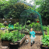 Lalahoni Garden Arch Trellis for Climbing Plants Outdoor, 7 ft Tall Walkway Metal Archway Arbor Tunnel Large for Vegetables Plant Cucumber Trellis for Garden Raised Bed, Black lalahoni