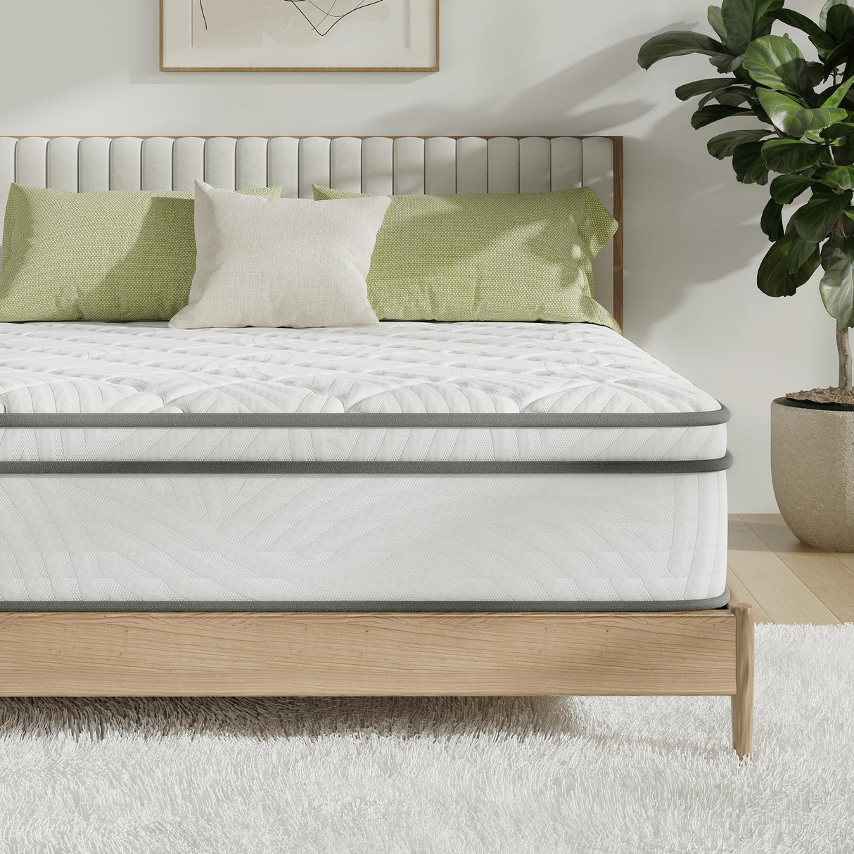 Novilla Queen Size Mattress, 10 inch Hybrid Mattress Queen Size for Back Pain Relief & Support, Mattresses in a Box with Comfortable Foam & Individually Pocket Spring, Certipur-Us Certified Novilla