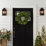 National Tree Company Pre-Lit Artificial Christmas Wreath, Green, Norwood Fir, White Lights, Christmas Collection, 24 Inches National Tree Company