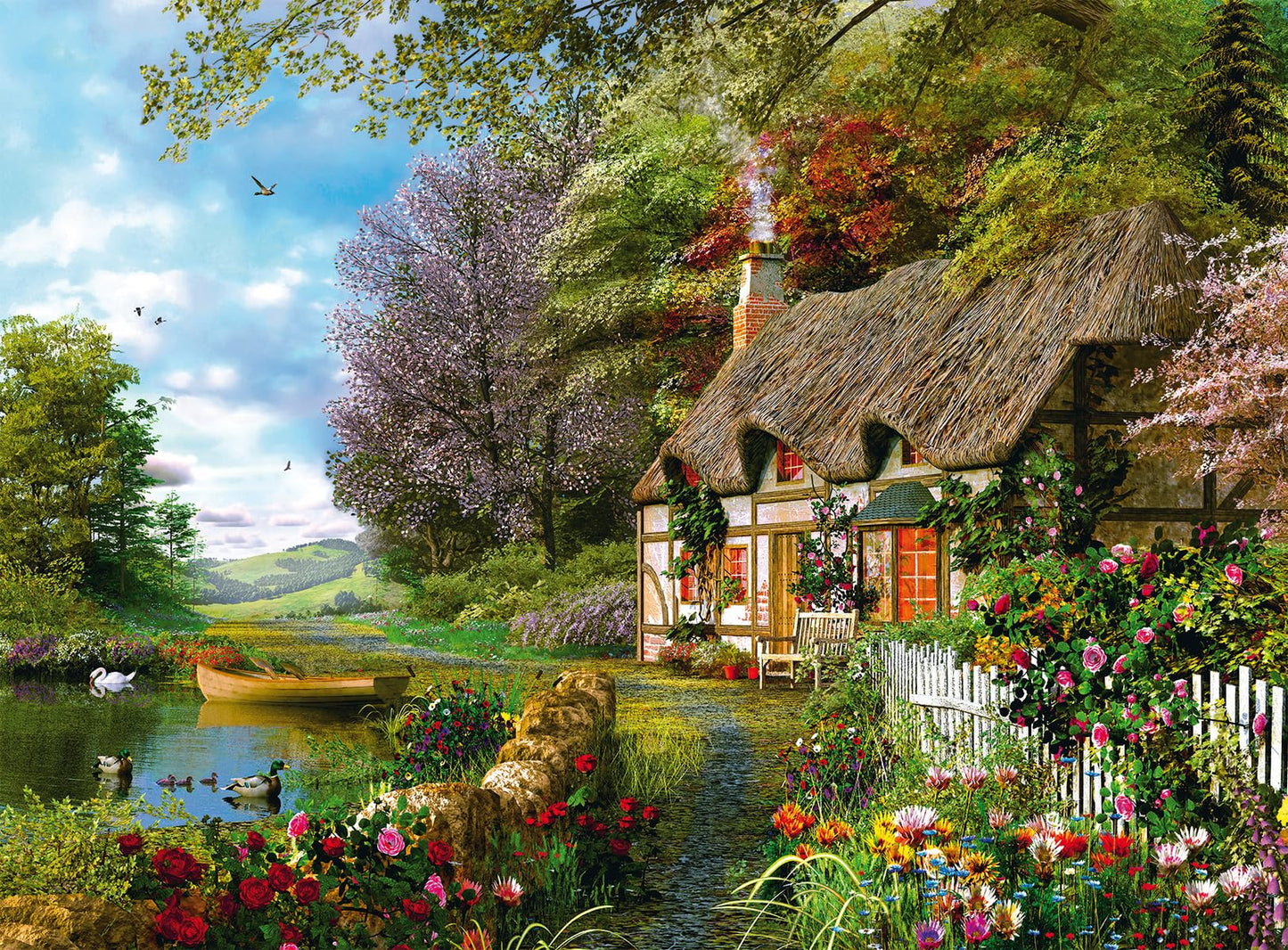 Ravensburger Country Cottage Jigsaw Puzzle - 1500 Pieces | Expertly Crafted in Germany | Unique, Interlocking Fit | Vibrant, Glare-Free Imagery | Perfect for Adults and Kids Alike