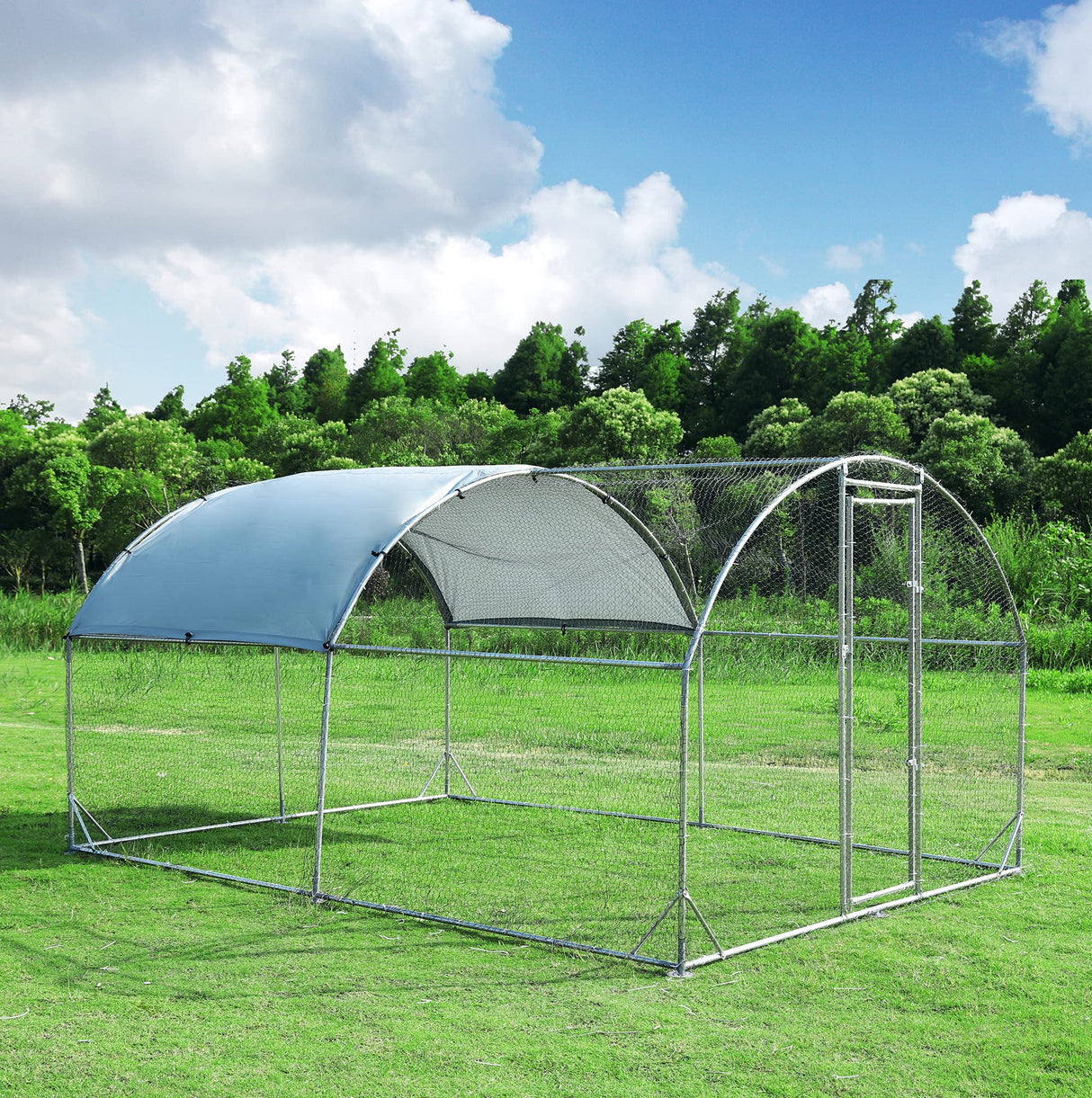 Large Metal Chicken Coop Upgrade Tri-Supporting Wire Mesh Chicken Run,Chicken Pen with Water-Resident and Anti-UV Cover,Duck Rabbit House Outdoor(9'W x 13'L x 6.5'H) Betterhood