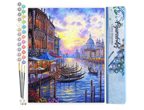 Figured'Art Paint by Numbers Kit for Adults The Grand Canal of Venice 16"x20" - Craft Art Painting DIY Kit Rolled Canvas Without Frame Figured'Art