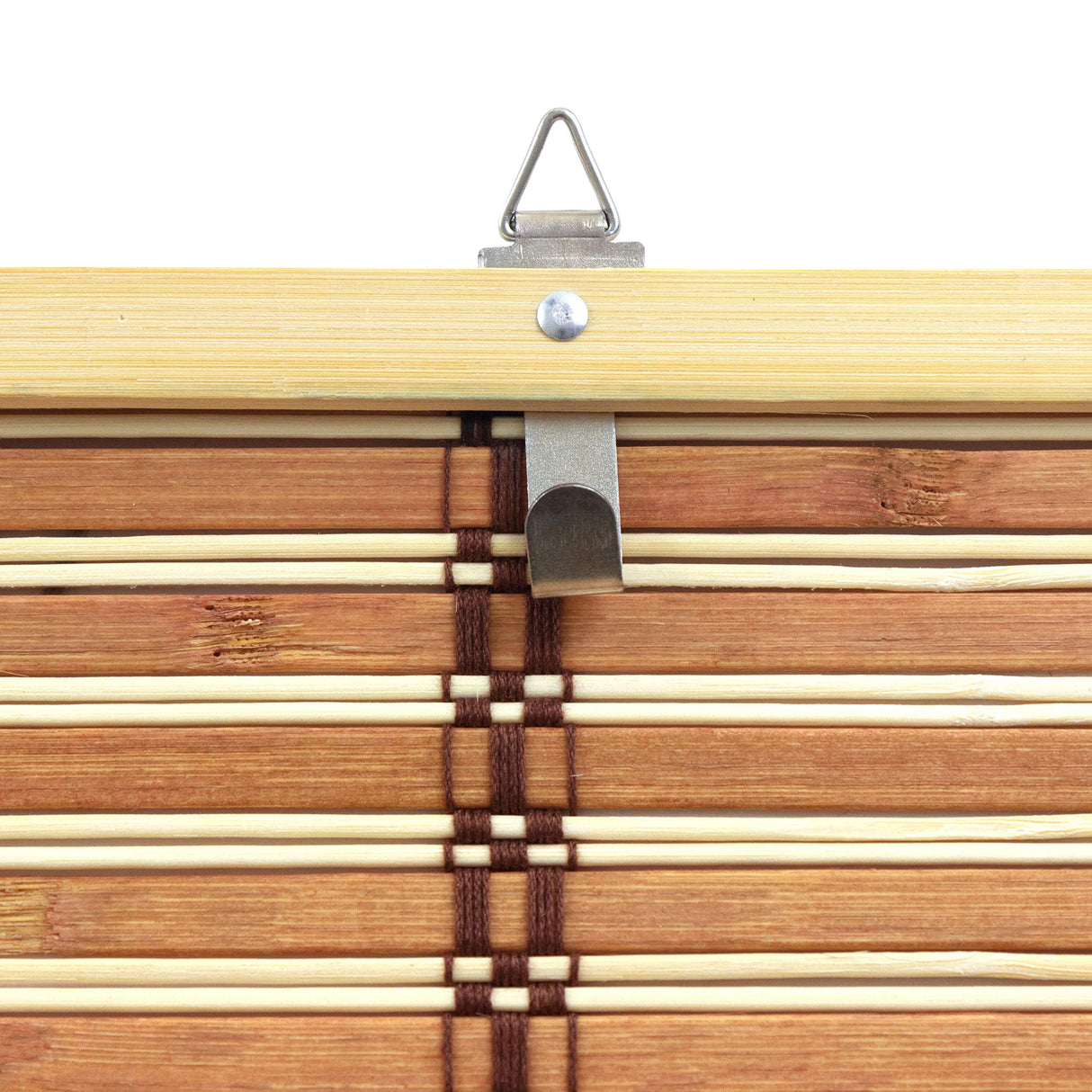 Red Lantern Burnt Bamboo Cordless Window Shade - Two-tone Honey, 36" Wide Red Lantern