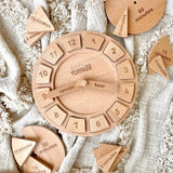 Tomaze Montessori Wooden Toy Clock - Kids' Educational Kit to Teach Time, Fractions, Numbers, & Sorting with Blocks - Early Math Learning - Gift for Age 4+ Boy Girl Preschooler in Classroom Homeschool Tomaze Toys
