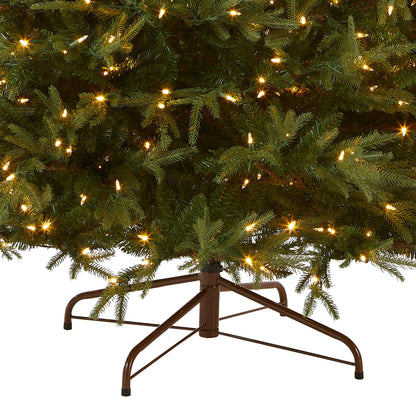 National Tree Company Pre-Lit 'Feel Real' Artificial Full Christmas Tree, Green, Frasier Grande, Dual Color LED Lights, Includes Stand, 7.5 Feet