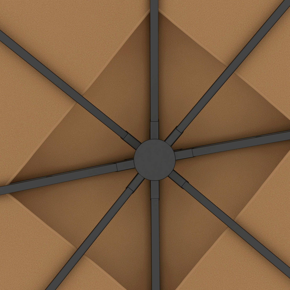 Outsunny 10' x 12' Patio Gazebo with Corner Frame Shelves, Double Roof Outdoor Gazebo Canopy Shelter with Netting for Patio, Wedding, Catering & Events, Brown Outsunny