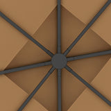 Outsunny 10' x 12' Patio Gazebo with Corner Frame Shelves, Double Roof Outdoor Gazebo Canopy Shelter with Netting for Patio, Wedding, Catering & Events, Brown Outsunny