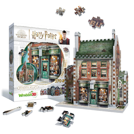 Wrebbit3D Harry Potter 3D Puzzle Model of Borgin and Burkes | Diagon Alley Collection |270 Jigsaw Puzzle Pieces | Build and Journey Through The Wizarding World Wrebbit