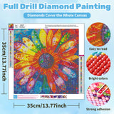 Ceiomez Diamond Art Flowers for Adults, Flower Diamond Painting Kits for Adults Beginners, 5D DIY Full Round Drill Gem Art and Crafts for Home Decor 14x14 inch Ceiomez