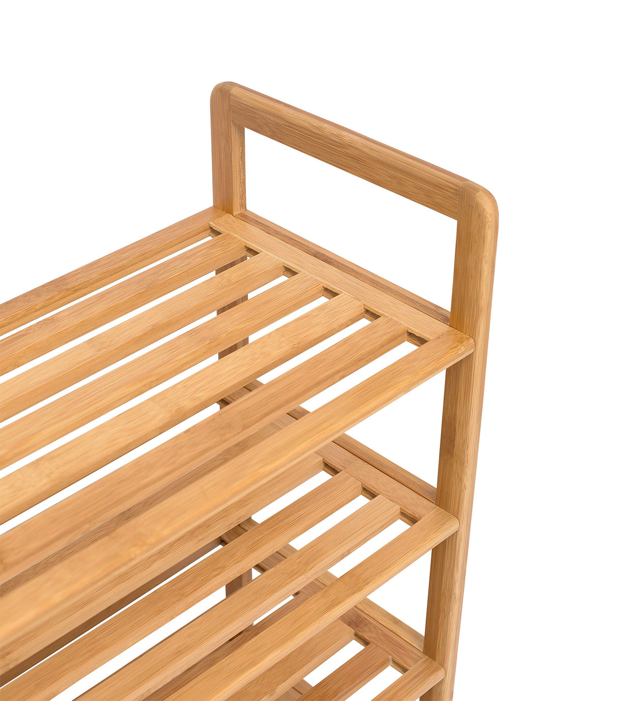 BIRDROCK HOME 4-Tier Bamboo Shoe Rack - Lightweight Wooden Organizer - Free Standing Storage Shelf for Closets, Hallways, Entryways, Mudrooms, and Front Doors - Art Deco Style - Fits 12 Pairs of Shoes BIRDROCK HOME