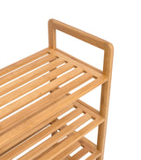 BIRDROCK HOME 4-Tier Bamboo Shoe Rack - Lightweight Wooden Organizer - Free Standing Storage Shelf for Closets, Hallways, Entryways, Mudrooms, and Front Doors - Art Deco Style - Fits 12 Pairs of Shoes BIRDROCK HOME