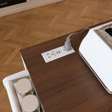 Ball & Cast 74.8" Kitchen Island with Extendable Dining Table & Power Outlet,Rolling Storage Cart on Wheels with 3 Drawers & 2 Door,Rolling Bar Table Cabinet for Dining Room,White Ball & Cast