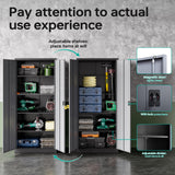 SISESOL Metal Garage Storage Cabinet with Doors and Shelves, 71" Multifunctional Garage Storage Closet Large Garage Locker with Adjustable Shelves & Locking Doors Steel Snapit Storage Tall Cabinet SISESOL