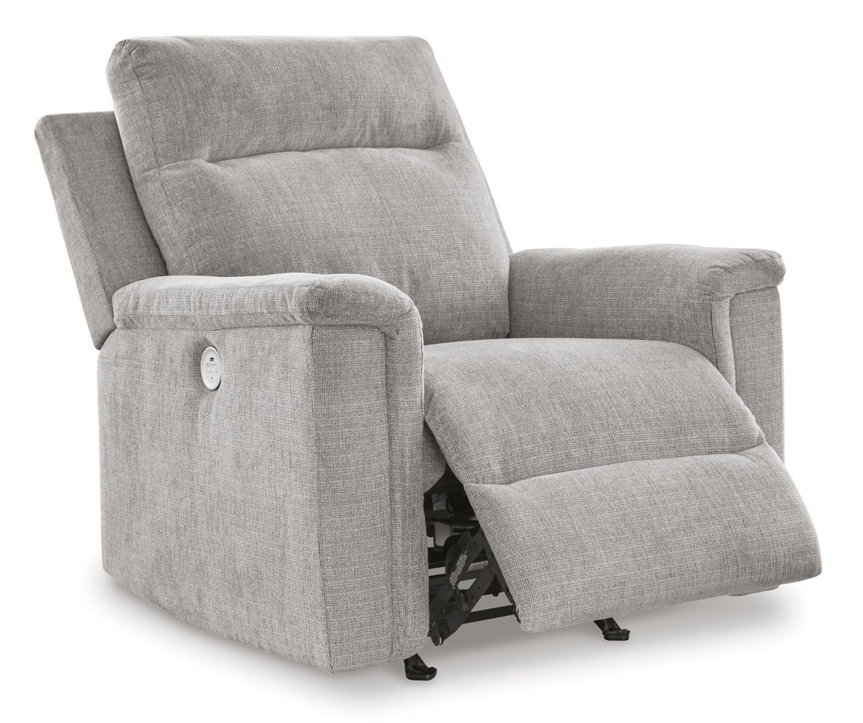 Signature Design by Ashley Barnsana Casual Power Recliner with Rocking Motion and USB Port, Light Gray Signature Design by Ashley