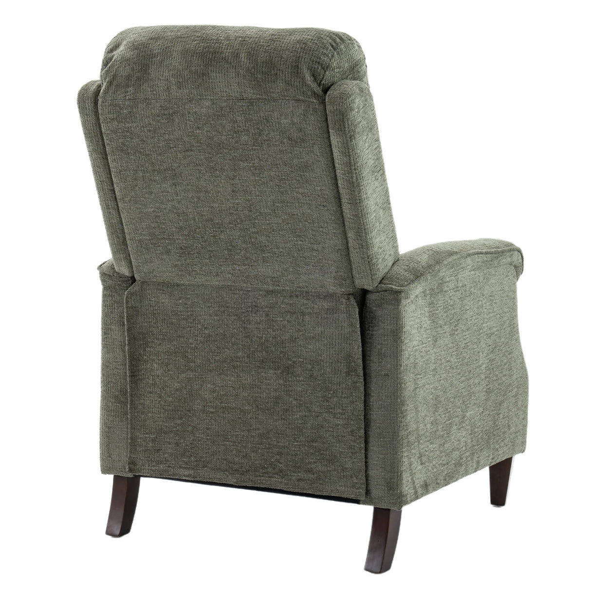 VKNOW Push Back Upholstered Recliner Chair Home Theater Seating Adjustable Modern Fabric Reclining Chair Padded Seat Backrest Recliner Sofa for Living Room (Green) VKNOW