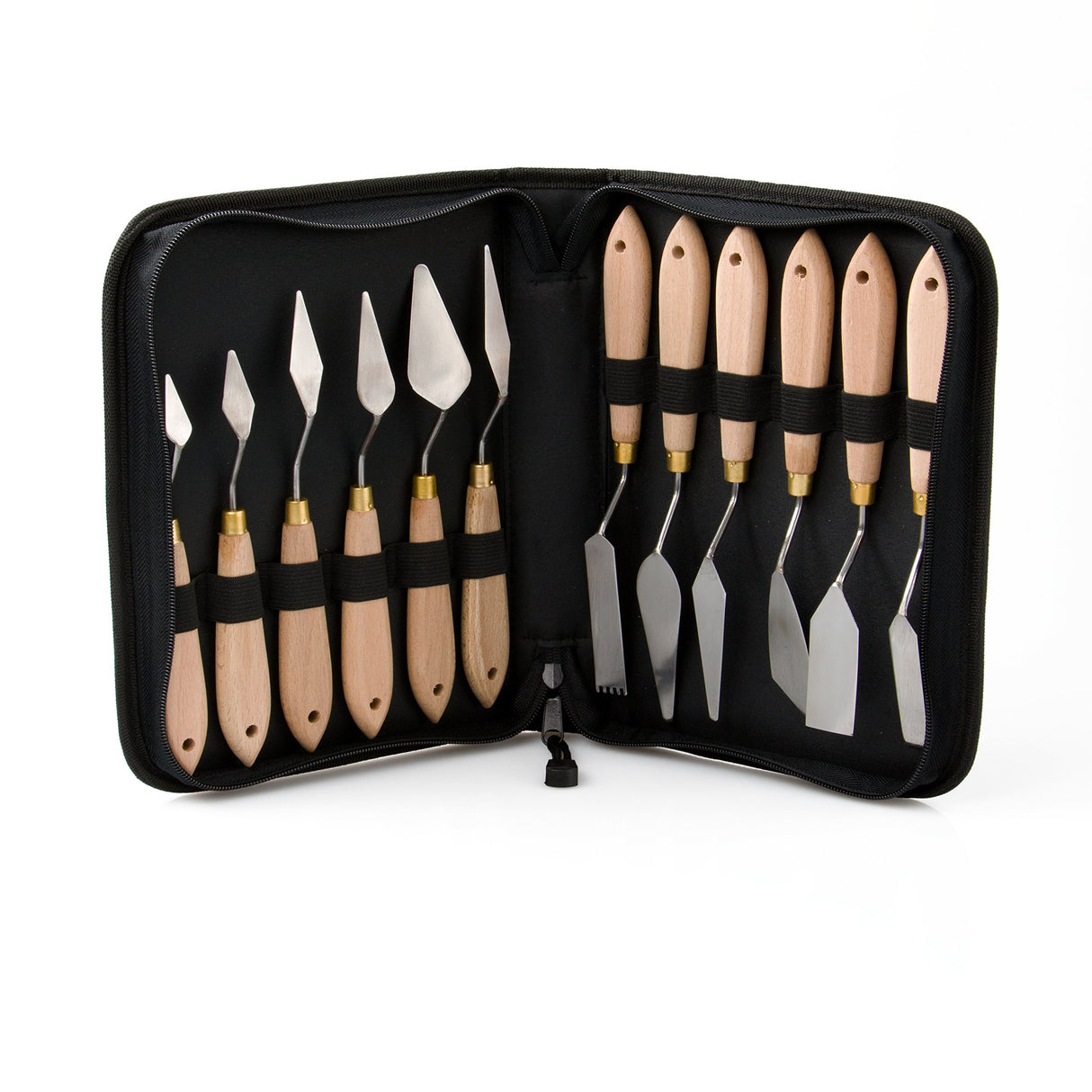 Palette Painting Knife Set 12 Pack with Carrying Case- Stainless Steel Art Paint Knives Sculpt Pro