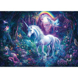 1000 Piece Puzzles for Adults,Glitter Unicorn Jigsaw Puzzle,Rainbow Forest Puzzles 1000 Pieces,Creative Games and Gifts Difficult Fantasy Puzzle Home Decor Toy for Adults (27.5"x19.6"), 1:1 Poster lamplig