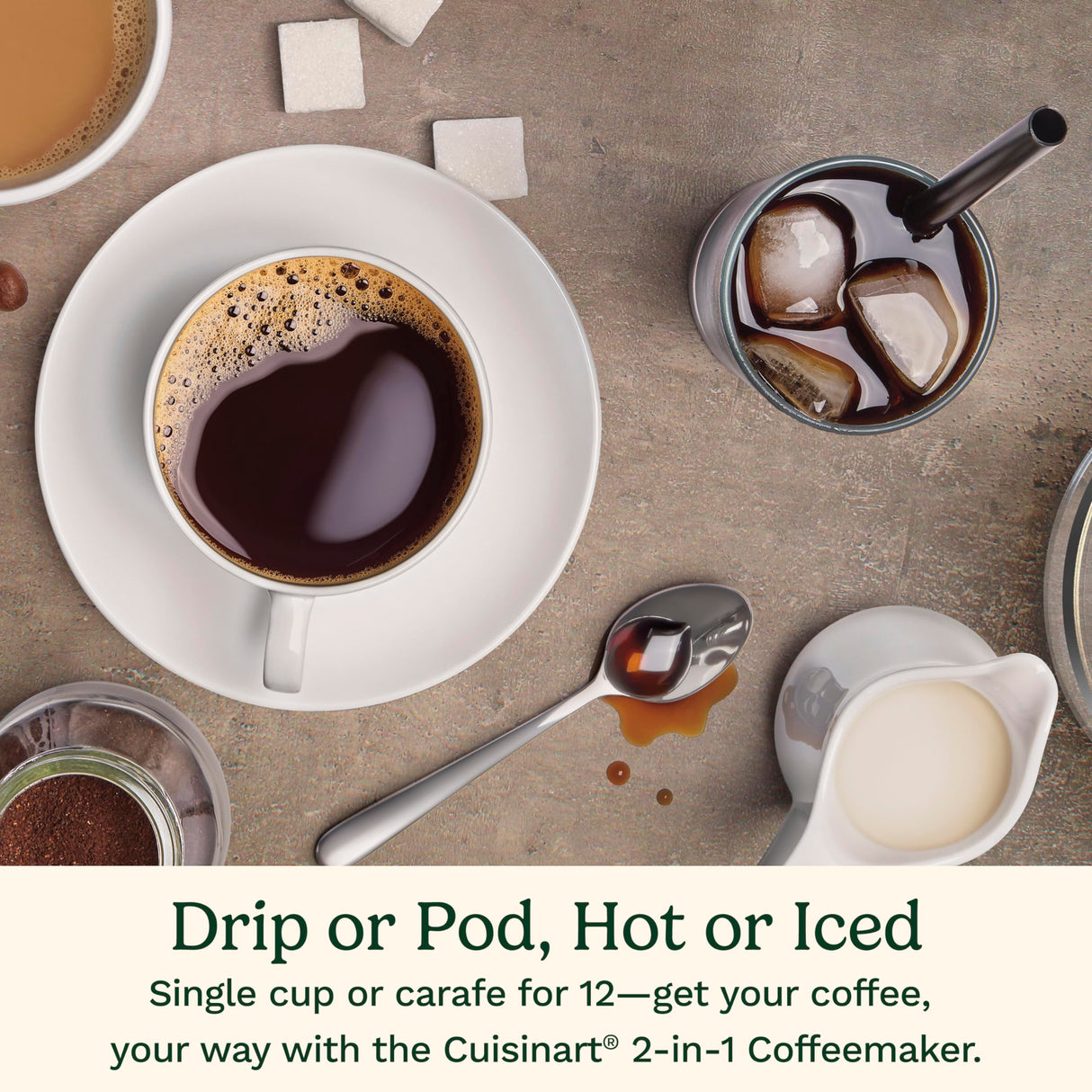 Cuisinart Coffee Maker, 12-Cup Glass Carafe, Automatic Hot & Iced Coffee Maker, Single Server Brewer, Stainless Steel, SS-16 Cuisinart