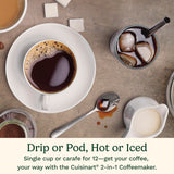 Cuisinart Coffee Maker, 12-Cup Glass Carafe, Automatic Hot & Iced Coffee Maker, Single Server Brewer, Stainless Steel, SS-16 Cuisinart