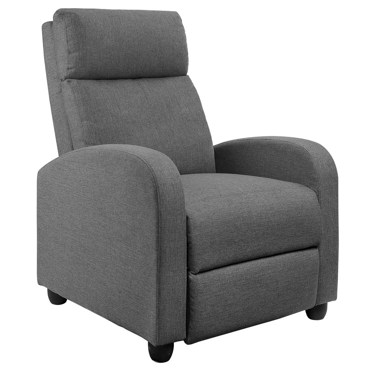 JUMMICO Recliner Chair Adjustable Home Theater Single Recliner Sofa Furniture with Thick Seat Cushion and Backrest Modern Living Room Recliners (Fabric, Aurora Grey) JUMMICO