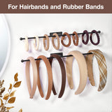 Josmimic Wall Hanging Jewelry Organizer: 12.6'' Necklace Holder for Earring, Bracelet, Rings, Hairband, Glasses, Black 2-Pack, Screws Included Josmimic