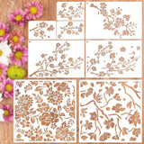 Keluna Flower Stencils for Painting - 8 Pcs Reusable Flower Crafts Templates Spring Stencils for Painting on Wood Wall Fabric Rock Dot Painting Art Projects Keluna