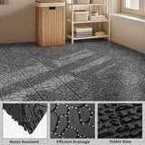 Interlocking Plastic Deck Tiles, 44 Pack, 12"x12" Waterproof Patio Floor Tiles for Indoor and Outdoor, Easy Snap Deck Tiles for Balcony, Garden, Backyard, Pathway and Poolside, All Weather Voyavela