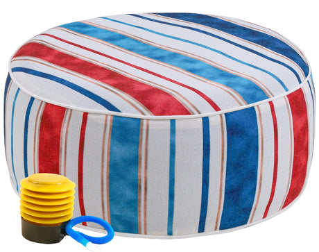 UPWELL Waterproof Inflatable Outdoor Ottoman Pouf,Portable Patio Footrest, Durable & Stylish, Perfect for Garden, Pool, Camping & Home Use - D20 xH9（LeisureLift） UPWELL
