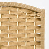 HOMCOM Room Divider, 6 Panel Folding Privacy Screen, 5.6' Tall Freestanding Wall Partition for Home Office, Bedroom, Nature Wood HOMCOM