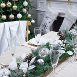 Valery Madelyn 6 Feet Pre-Lit Christmas Garland with Lights for Mantle, Lighted Outdoor Xmas Garland with Snowy White Ball Pinecones for Home Stairs Fireplace Table Centerpiece Indoor Holiday Decor Valery Madelyn