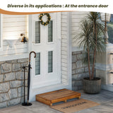 TINAMO 3.5" One Step Stool for Elderly (No Assemble Required)- Acacia Wood High Riser Step Stool for Bed - 550 Lbs Wooden Mobility Stepping Stools for Adults, Kids/Bedside, Bathroom, Kitchen, Garden Tinamo