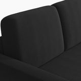 Yaheetech Sectional Sofa L-Shaped Sofa Couch Bed w/Chaise & USB, Reversible Couch Sleeper w/Pull Out Bed & Storage Space, 4-seat Fabric Convertible Sofa, Pull Out Couch for Living Room Black Yaheetech