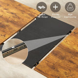 VECELO 3-Piece 63" Extendable Kitchen Table with Benches/Chairs Modern Breakfast Dinette/Dining Room Set for 4/6/2, Small Space Saving Design, Easy Assembly, Retro VECELO