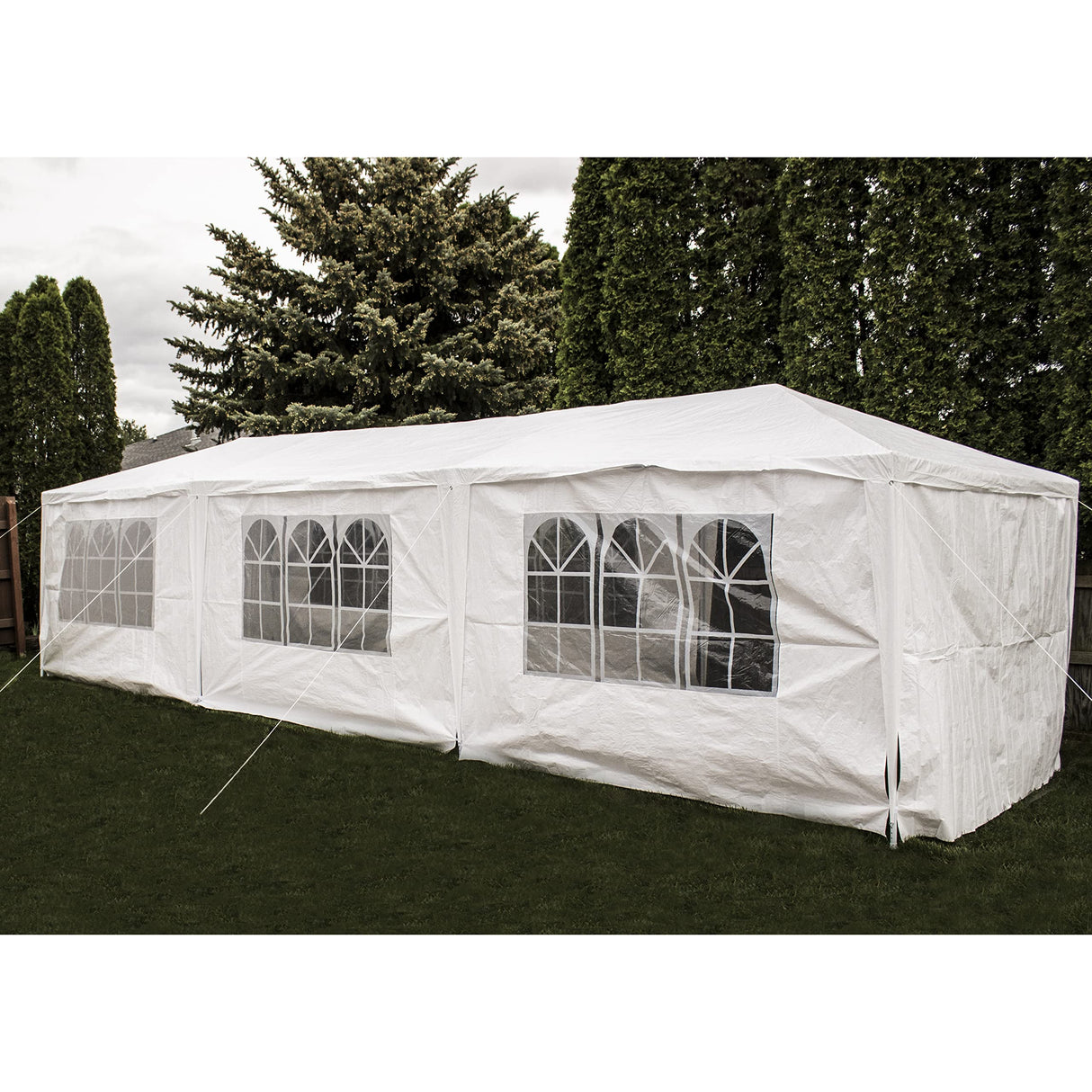 Party Tent Canopy Tent for Outdoor Wedding Party - *New Heavy Duty Design* or Camping BBQ w/Removable Waterproof Sidewalls - 30' x 10' - Backyard Expressions BACKYARD EXPRESSIONS PATIO · HOME · GARDEN