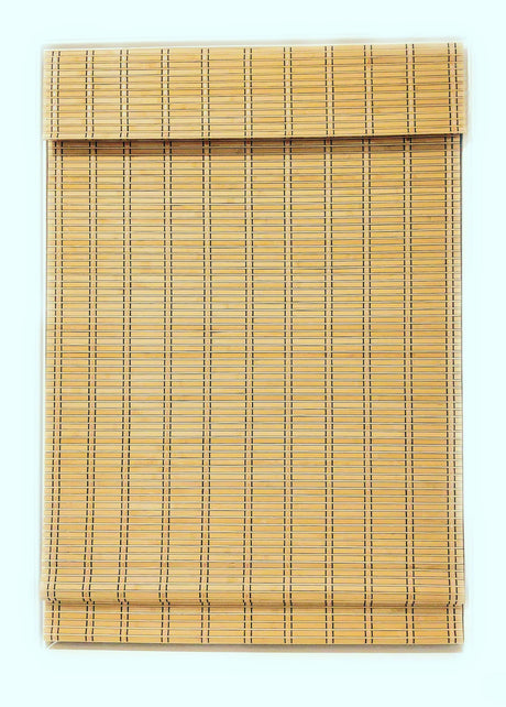 TJ Global Cordless Bamboo Window Blind Sun Shade, Light Filtering Roman Shades (Natural Bamboo, W28 X L64) TJ Global