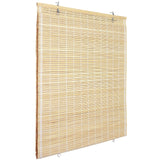 ORIENTAL Furniture Bamboo Cordless Window Shade - Natural 60" W Red Lantern