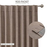 Airwill Blackout Curtains 108 inches Long Natural Linen Drapes 2 Panels Set,Thermal Insulated Back tab Rod Pocket(52x108 Inch,Linen) Airwill