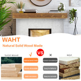 48" Rustic Wood Fireplace Mantel | Wall-Mounted & Floating Shelf for Home Decor Mederlo