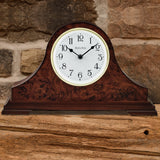 Bulova Chandler Lighted Mantel Clock, Model B1853 | Elegant Design | Illuminated Dial | Quartz Movement | Cherry Wood Finish | Battery Operated Bulova