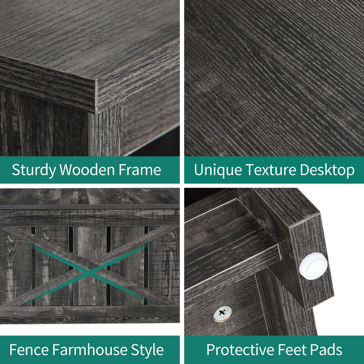 YITAHOME Coffee Tables Farmhouse Coffee Table with Storage Rustic Wood Cocktail Table,Square Coffee Table for Living Meeting Room with Half Open Storage Compartment,Dark Rustic Oak YITAHOME