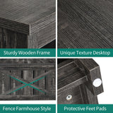 YITAHOME Coffee Tables Farmhouse Coffee Table with Storage Rustic Wood Cocktail Table,Square Coffee Table for Living Meeting Room with Half Open Storage Compartment,Dark Rustic Oak YITAHOME