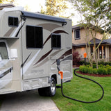 Ficstar 50 Amp RV Extension Cord 25 ft, Heavy Duty 6/3+8/1 SJTW AWG RV Power Cord with Grip Handle Twist Lock, NEMA 14-50P to SS2-50R with Polarity Lamp Ficstar