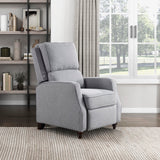 Lexicon Push Back Recliner Chair Living Room, Reclining Sofa Chair, Modern Recliner, Fabric Recliner Arm Seat for Living Room/Office/Apartment, Gray Lexicon