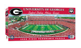 MasterPieces - 1000 Piece Jigsaw Puzzle, NCAA Georgia Bulldogs, Panoramic Football Stadium View, Fun for Adults and Family, 13" x39 Masterpieces