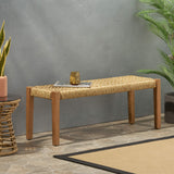Christopher Knight Home Isaac Outdoor Modern Industrial Acacia Wood Bench, Brown and Teak Christopher Knight Home